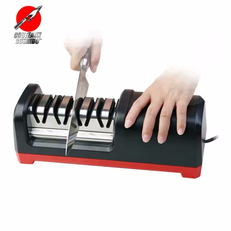 Aiguiseur de couteaux électrique 4 étapes – Modèle pro Couteaux Bushido