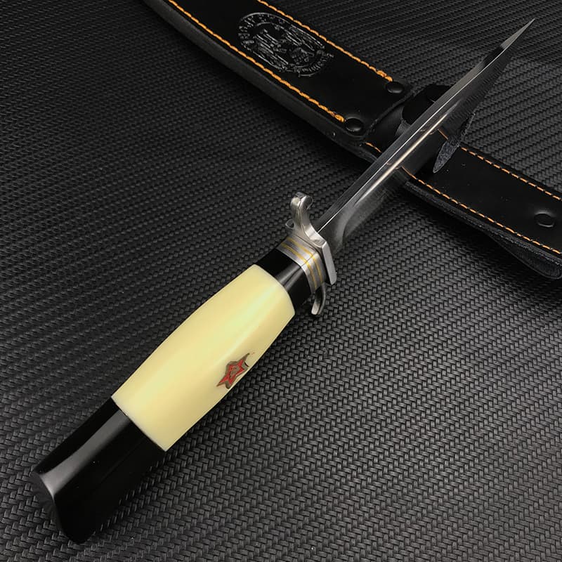 Poignée ergonomique et garde de protection du poignard soviétique NKVD – couteau de survie robuste