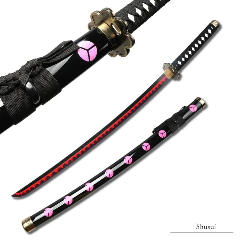 Réplique en bois de Shusui katana légendaire de Roronoa Zoro dans One Piece