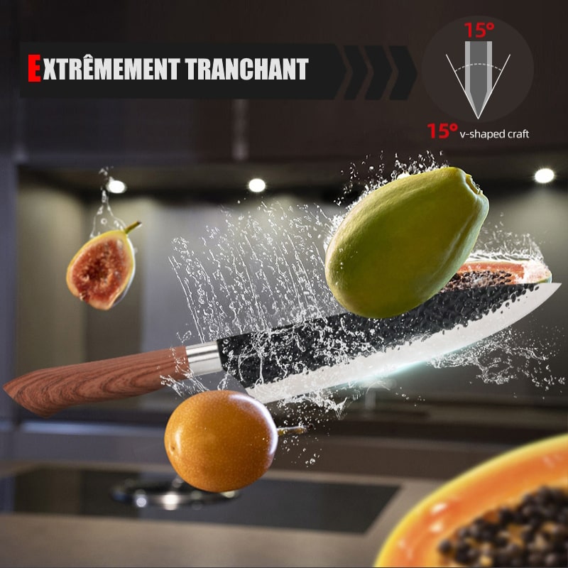 Avec leur bord super tranchant et leur poignée ergonomique, ces couteaux de cuisine japonais sont la solution idéale pour une découpe précise et facile en cuisine.