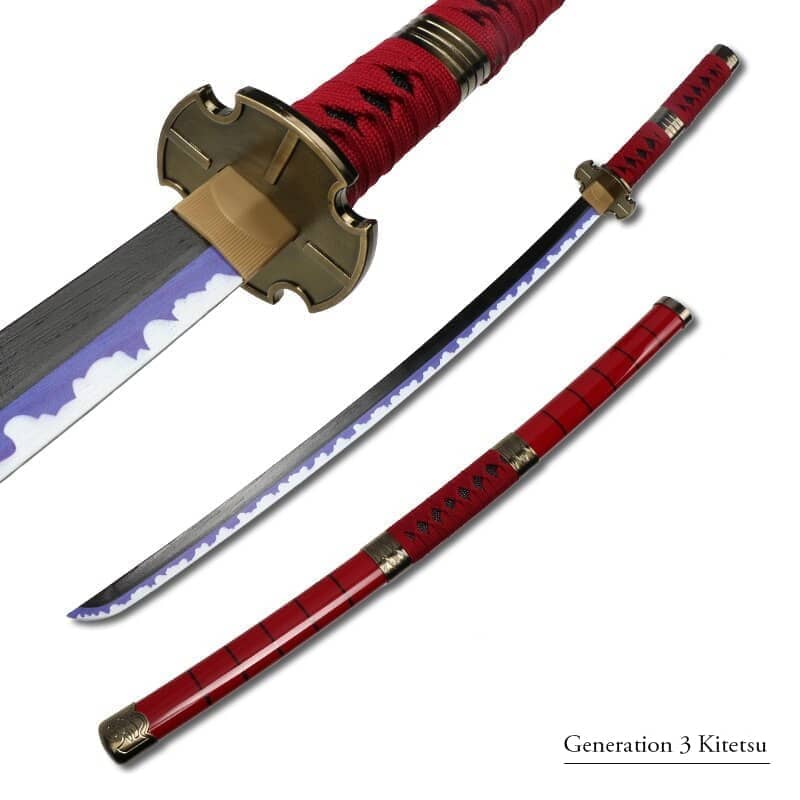 Sandai kitetsu génération 3 lame en bois couleur rouge