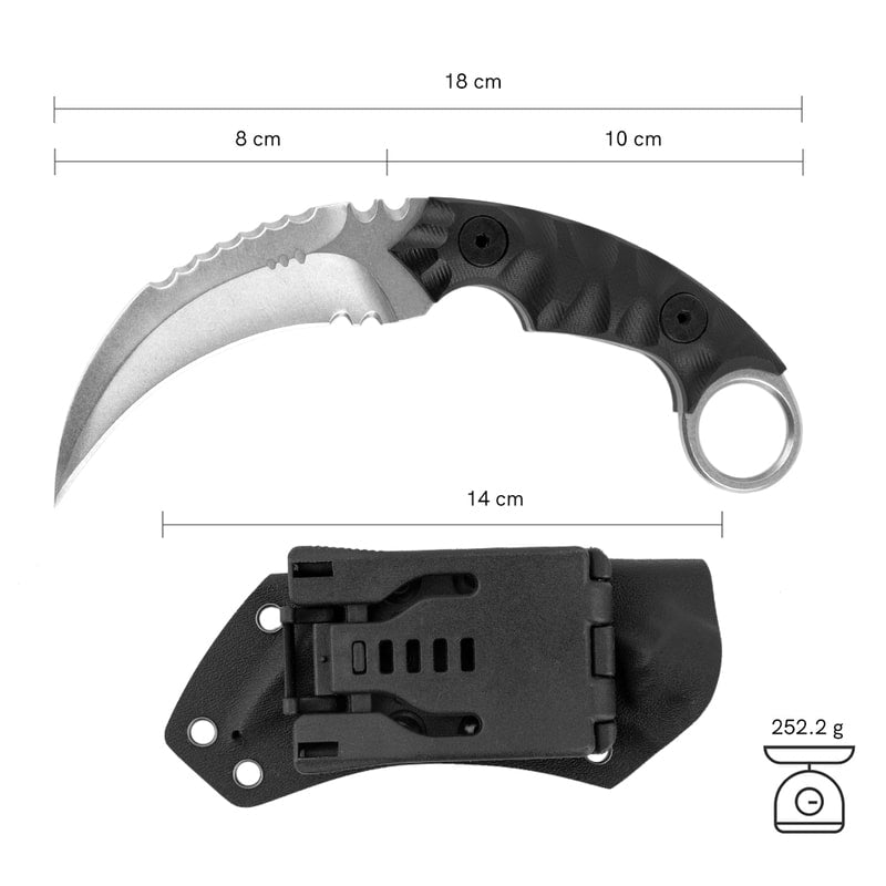 Counter Strike Csgo Karambit Couteau CS GO En Acier Inoxydable Poche Survie  Couteau Camping EDC Outils Lame Fixe Griffe Couteaux311g Du 8,83 €