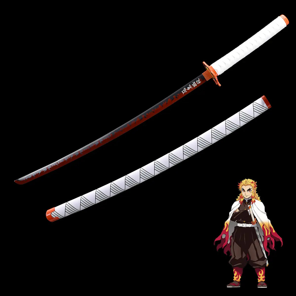 Katana Kamado Tanjirou “Nichirin Noir” – Sabre authentique Demon Slayer en acier carbone 1045 finition haut de gamme tranchant