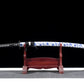 Katana Tomoe Gozen en acier carbone pliée Mokume-gane