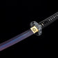 Katana Tomoe Gozen en acier carbone pliée Mokume-gane