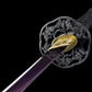 Katana Tomoe Gozen en acier carbone pliée Mokume-gane