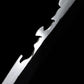 Vue détaillée de la poignée blanche du katana Inosuke Kashibira avec tressage traditionnel et finition réaliste.