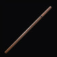 Vue du saya en bois de rose véritable du katana japonais Shirasaya – finition artisanale sobre.