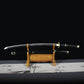 Réplique du katana Yubashiri de Roronoa Zoro One Piece, lame acier carbone 1045 avec hamon poli et finition réaliste.