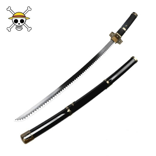 Katana Yubashiri en bois couleur noir accessoire cosplay One piece