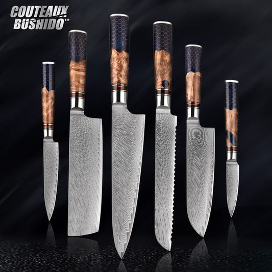 Set de couteau de cuisine japonais collection Shirogami 白鋼