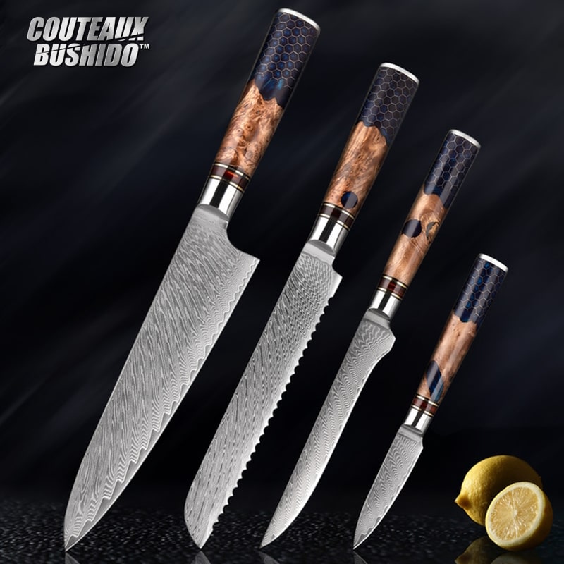 Set de couteaux de cuisine japonais collection Black Hachi – couteaux  bushido