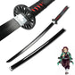 Katana en bois accessoire de cosplay du personnage Tanjiro Kamadodans le manga Demon Slayer sabre de couleur noir