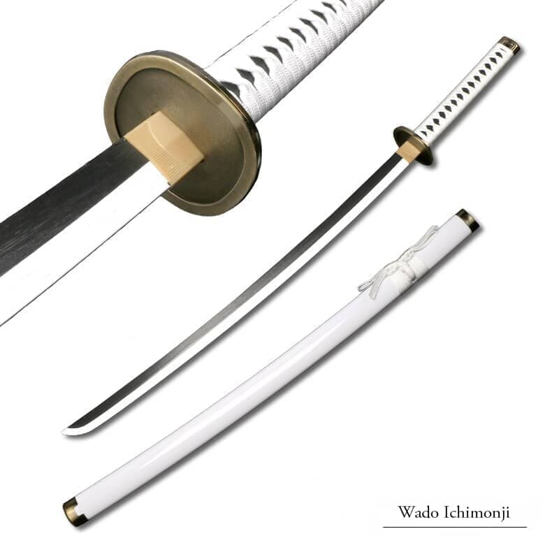 Wado ichimonji katana de Roronoa Zoro en bois de bambou couleur noir