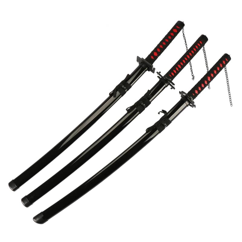 Set de 3 katana de Ichigo Kurosaki accessoire de cosplay 
