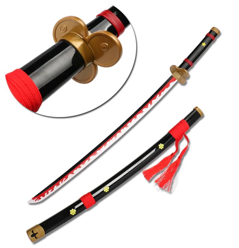 Katana en bois de bambou haute qualité résistant sabre de Roronoa Zoro dans One Piece  