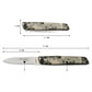 couteau stiletto automatique italien de la marque akc couleur camouflage militaire fiche technique dimension