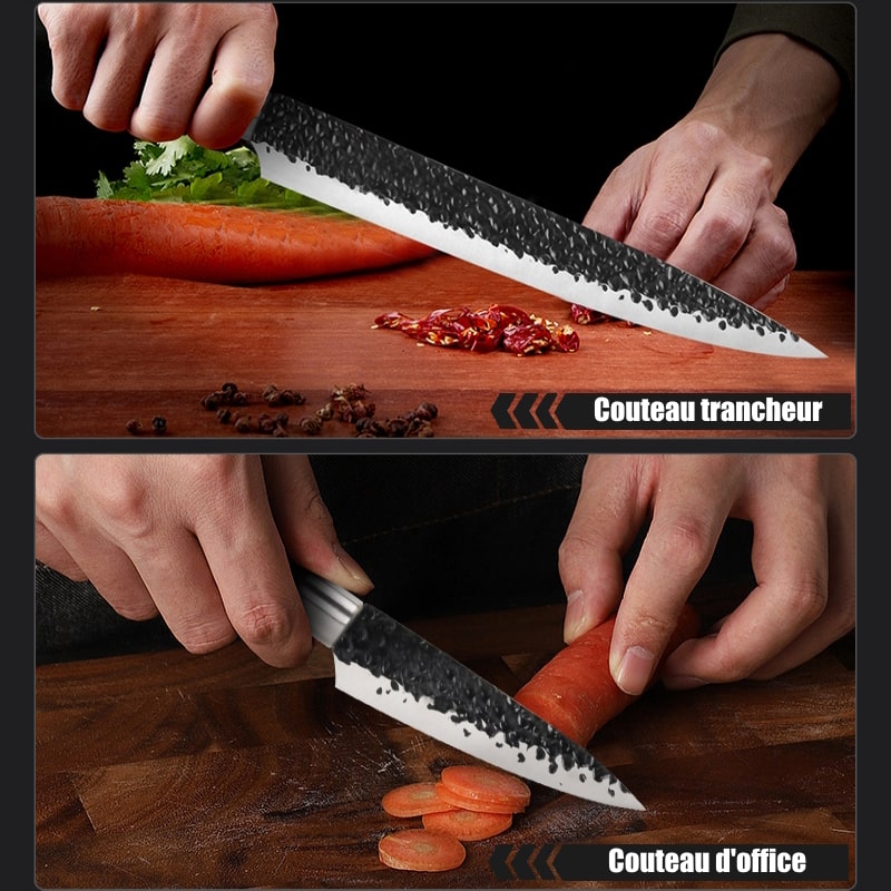 Set de couteaux de cuisine japonais collection Black Hachi – couteaux  bushido