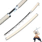 Katana en bois accessoire de cosplay du personnage Inosuke Hashibira dans le manga Demon Slayer sabre de couleur blanc