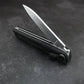 couteau stiletto automatique italien de la marque akc couleur noir  edc camping 