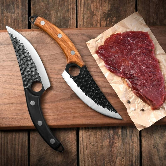Couteaux a viande japonais bois noir et marron