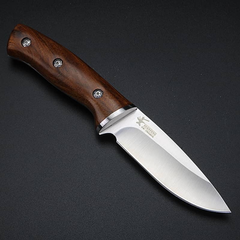 couteau de survie scandinave haute qualité manche en bois lame en acier personnalisable