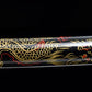 Katana artisanal tranchant avec fourreau noir motif de dragon