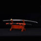 Katana artisanal Red Ryu motif de dragon rouge sur le fourreau