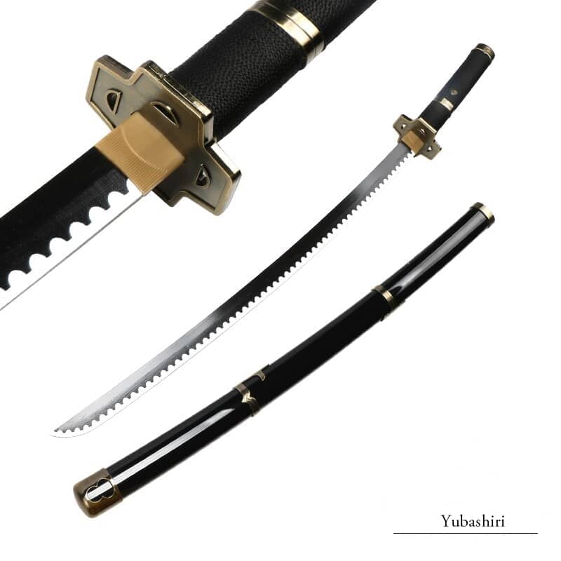 Yubashiri katana de Roronoa Zoro en bois de bambou couleur noir