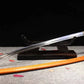 Katana de samourai tranchant Shirasaya en bois de rosier lame courbée