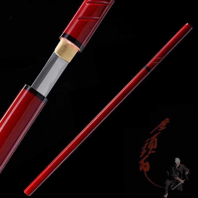 Katana du samourai zatoichi rouge 