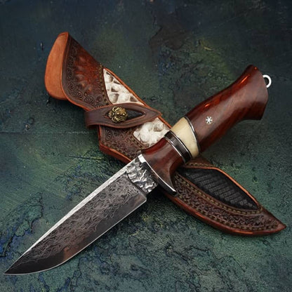 Couteau bushcraft artisanal, couteau pliant de survie baroudeur